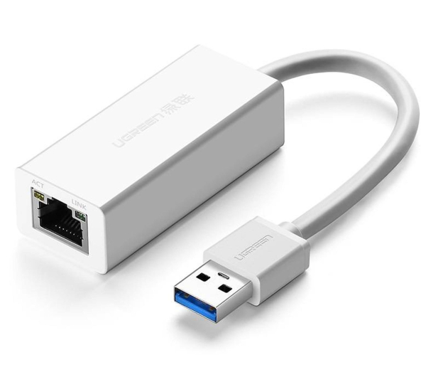 UGREEN CR111 Adapter sieciowy USB 3.0 do RJ45 biały - 1488929 - zdjęcie